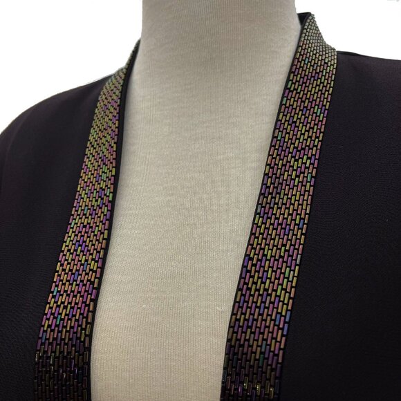 Vintage Daymor Couture Mercedes Ferreira Beaded Blazer Jacket Purple Womens 12 - Picture 2 of 7